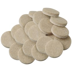 Softtouch Felt Self Adhesive Protective Pad Oatmeal Round 0.75 in. W X 0.75 in. L 20 pk