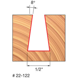 Freud 1/2 in. D X 1/2 in. X 2-3/4 in. L Carbide Dovetail Router Bit