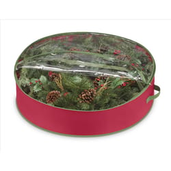 Whitmor Green/Red Garland and Wreath Storage Bag 36 in. W