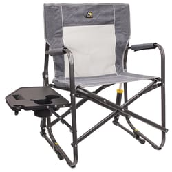 GCI Outdoor Freestyle Rocker w/Side Table Heathered Pewter Freestyle Folding Rocker