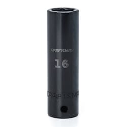 Craftsman 16 mm X 1/2 in. drive Metric 6 Point Deep Deep Impact Socket 1 pc