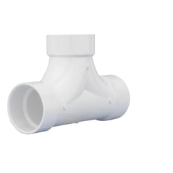 Charlotte Pipe 3 in. Hub X 3 in. D Hub PVC Cleanout Tee 1 pk