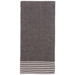 Karma Gifts Studio Black/White Cotton Striped Textured Tea Towel 1 pk