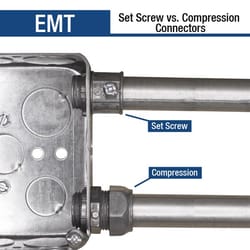 Sigma Engineered Solutions ProConnex 3/4 in. D Die-Cast Zinc Set Screw Connector For EMT 25 pk