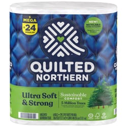 Quilted Northern Ultra Soft & Strong Toilet Paper 6 Rolls 328 sheet 207.73 sq ft