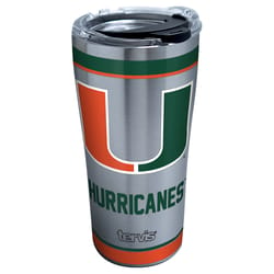 Tervis Collegiate 20 oz Miami Hurricanes Multicolored BPA Free Tumbler with Lid