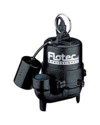 Flotec 1/3 HP 4080 gph Cast Iron Tethered Float Switch Effluent Pump