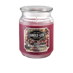 Candle Lite Everyday Burgundy Juicy Black Cherries Scent Candle Jar 18 oz