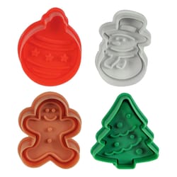R&M International Multicolored Metal/Plastic Cookie Stamp