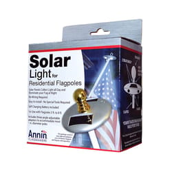 Annin Flagmakers Silver Solar Powered Flag Light 1 pk