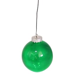 Celebrations LED Green Ornament 5 in. Hanging Decor