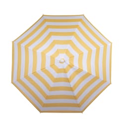 Oniva Portable Beach Yellow Cabana Stripe 66 in. D Umbrella