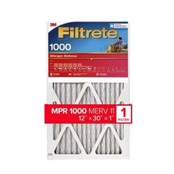 Filtrete 12 in. W X 30 in. H X 1 in. D Polypropylene 1000 MPR Pleated Allergen Air Filter 1 pk