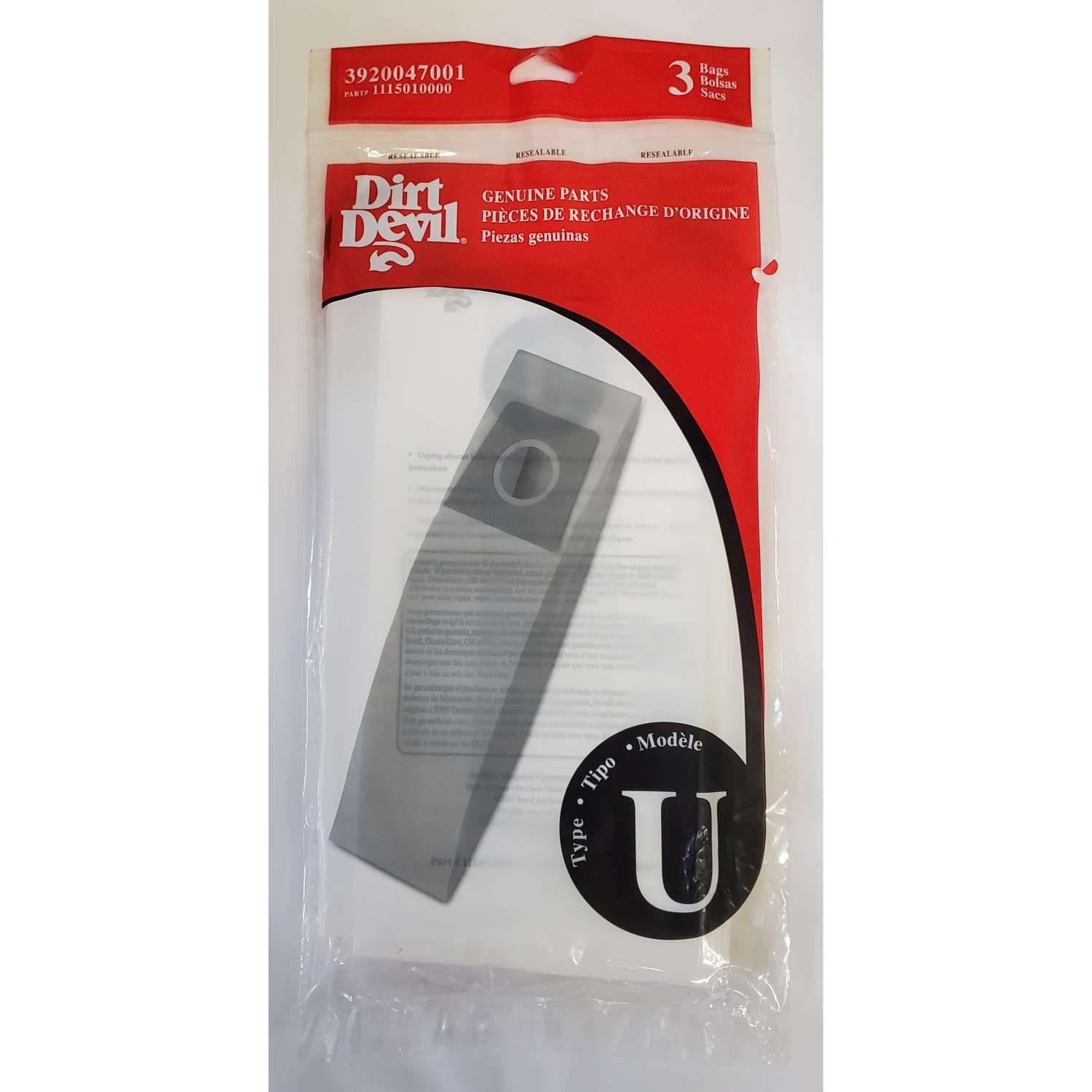 Dirt Devil Vacuum Bag For Bag 3 pk Ace Hardware