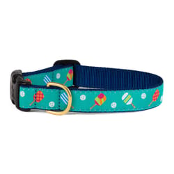 Up Country Teal Pickleball Nylon Dog Collar Large