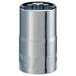Craftsman 9/16 in. X 1/2 in. drive SAE 12 Point Standard Shallow Socket 1 pc