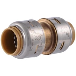 SharkBite Push to Connect 1/2 in. 1/2 in. D Brass Coupling