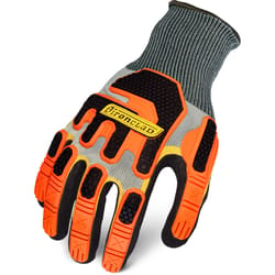 Ironclad Men's Knit Work Gloves Black/Orange XL 1 pair