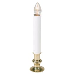 Celebrations Incandescent Clear/White Candle 9 in.