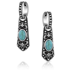 Montana Silversmiths Women's Vintage Silver/Turquoise Earrings Water Resistant