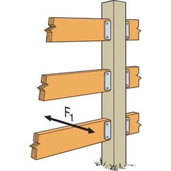 Simpson Strong-Tie Zinc Galvanized, G90 Silver Steel Fence Bracket 18 Ga. 5 in. L