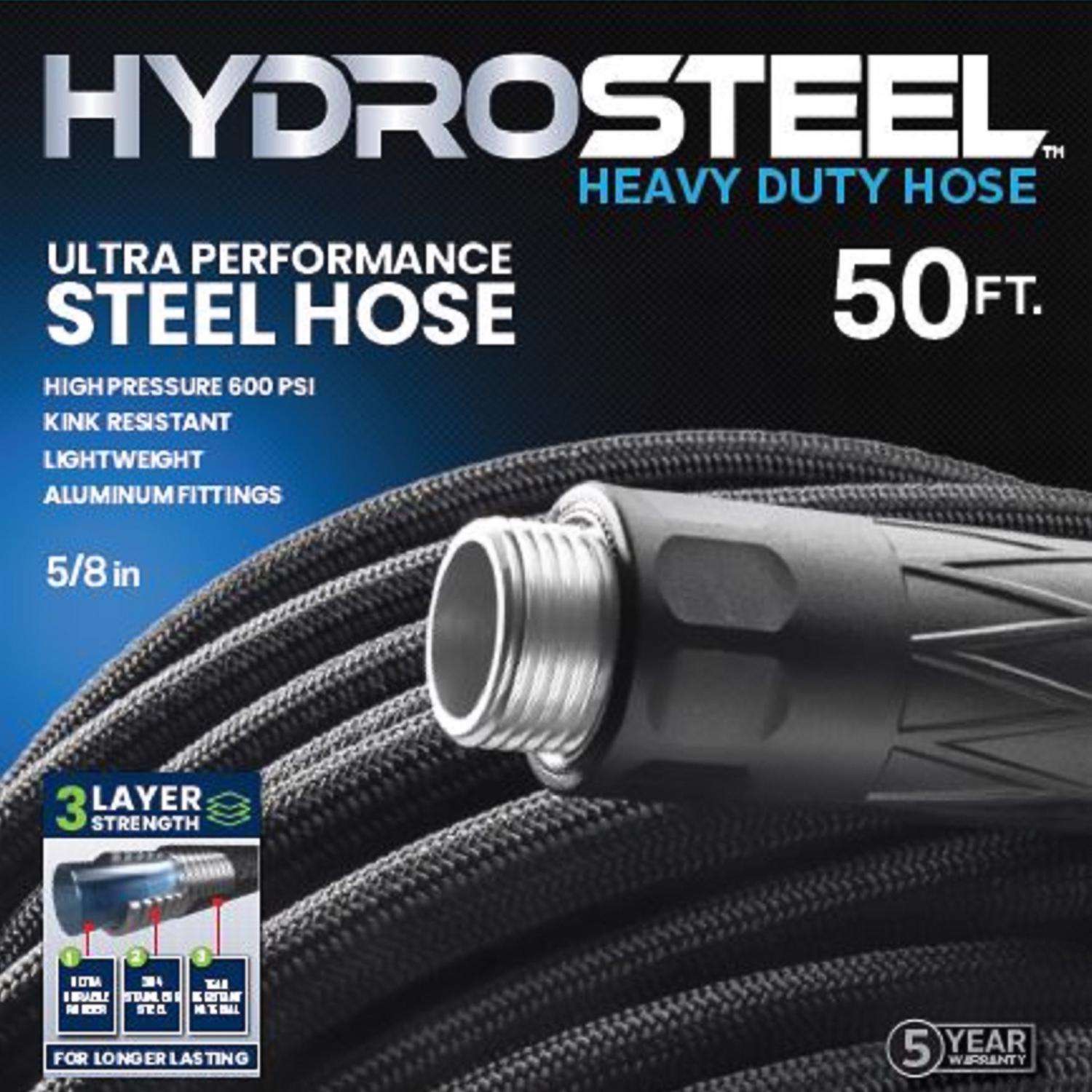Hydrosteel 5/8 in. D X 50 ft. L Heavy Duty Garden Hose Ace Hardware