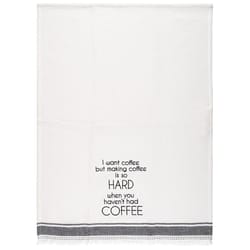 Karma Milo Black/White Cotton Coffee Tea Towel 1 pk