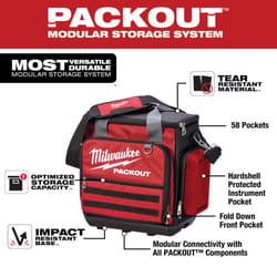 Craftsman 13 in. W X 9.75 in. H Wide Mouth Tool Bag 6 pocket Black/Red -  Ace Hardware