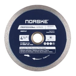 Norske 4-1/2 in. D X 5/8 and 7/8 in. Diamond Continuous Rim Circular Saw Blade 1 each