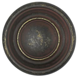 Laurey Windsor Traditional Round Cabinet Knob 1-3/8 in. D 1 in. Weathered Antique Bronze 1 pk