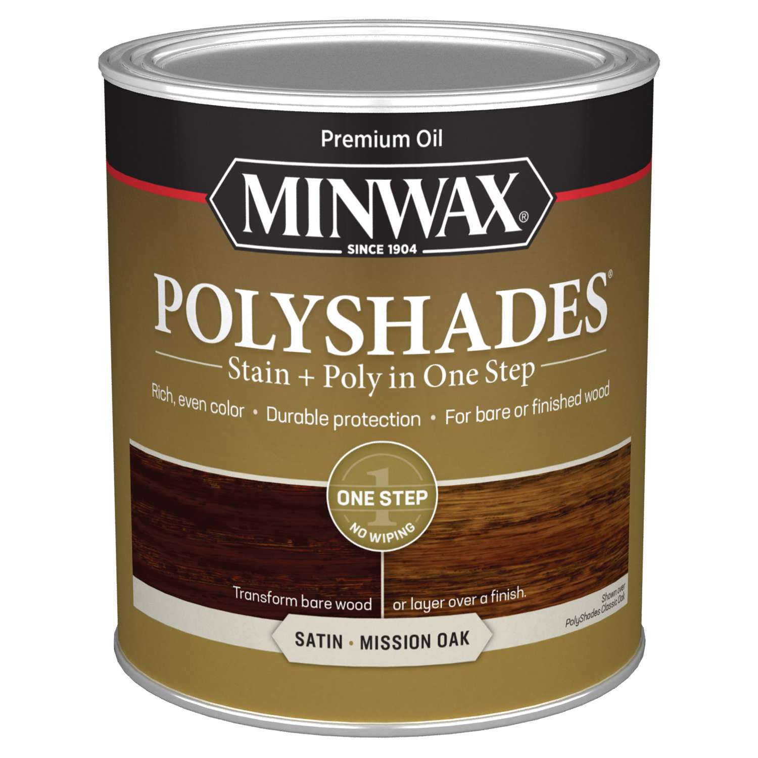 Minwax PolyShades SemiTransparent Satin Mission Oak Stain and