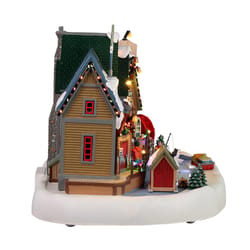 Lemax LED Multicolored Birch Creek Ice Fishing Festival Christmas Village 9 in.