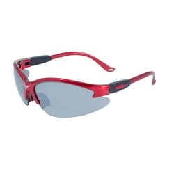 Global Vision Cougar Motorcycle Safety Glasses Flash Mirror Lens Red Frame 1 pk