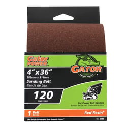 Gator 36 in. L X 4 in. W Aluminum Oxide Sanding Belt 120 Grit Fine 1 pc