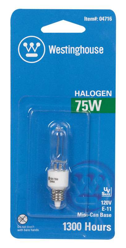 Westinghouse 75 W T4 Specialty Halogen Bulb 1,450 lm White 1 pk - Ace ...