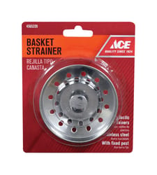 Ace 3 in. D Natural Stainless Steel Sink Strainer