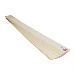 Midwest Products 1/4 in. X 4 in. W X 3 ft. L Basswood Board #2/BTR Grade