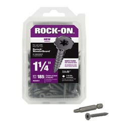 Rock-On No. 9 in. X 1.25 in. L Star Flat Head Serrated Cement Board Screws
