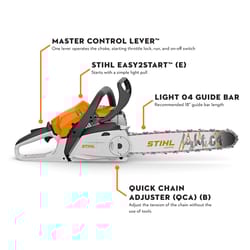 STIHL MS 212 C-BE 18" in. Light 04 Bar Gas Chainsaw Picco Micro Mini 3 PM3 3/8 in.