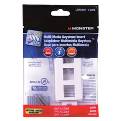 Monster Just Hook It Up White 3 gang Plastic Keystone Wall Plate 1 pk