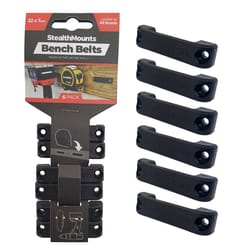 StealthMounts Black ABS Bench Belts Tool Holder 6 pk