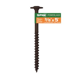 SPAX PowerLags 3/8 in. X 5 in. L Washer High Corrosion Resistant Carbon Steel Lag Screw 1 pk