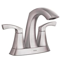 Moen Lindor Brushed Nickel Transitional Bathroom Faucet 4 in.