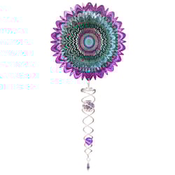 Spinfinity Designs Multi-color Stainless Steel 6.5 in. Mandala Galactic Mini Set Outdoor Spinner