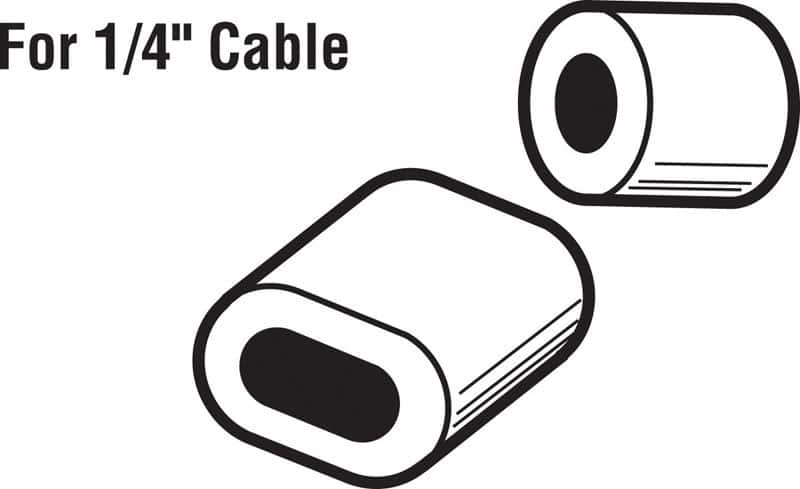 Prime-Line 1/4 in. D Aluminum Cable Ferrules and Stops Prime-Line 1/4 in. D Aluminum Cable Ferrules and Stops
