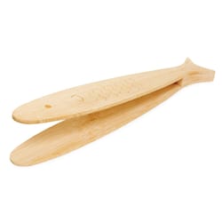 Kikkerland Natural Bamboo Tongs