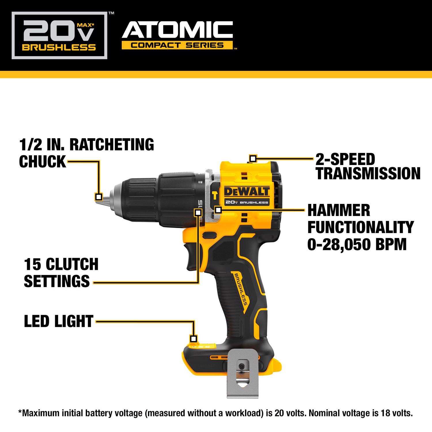 Dewalt 20v deals atomic hammer drill