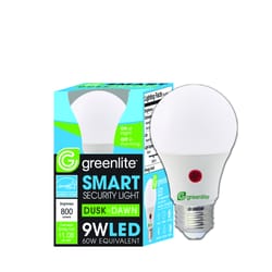 Greenlite A19 E26 (Medium) LED Dusk to Dawn Bulb Bright White 60 W 1 pk