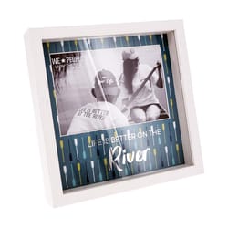 Pavilion We People Bright White MDF Picture Frame 7.75 in. H X 1.5 in. W