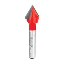 Freud 1/2 in. D X 1/2 in. X 2 in. L Carbide V Grooving Router Bit